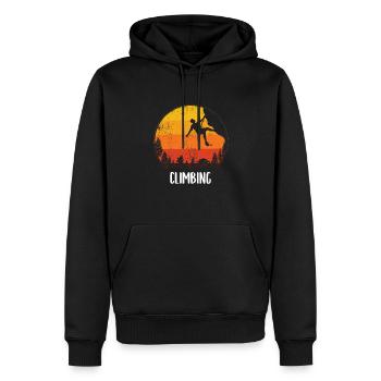 Escalade - Sweat à capuche Premium bio Homme - noir - Devant - Nico (187cm)