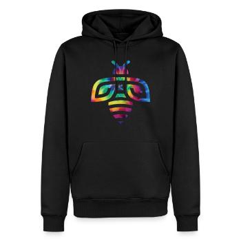 Tie Dye Bee Beekeeper Honey Bee - Sweat à capuche Premium bio Homme - noir - Devant - Nico (187cm)