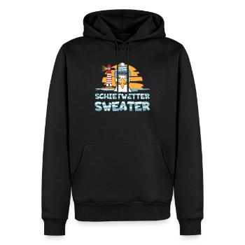 Möwe Leuchtturm Norddeutsche Schietwetter Strand - Männer Premium Bio Hoodie - Schwarz - Vorne - Nico (187cm)