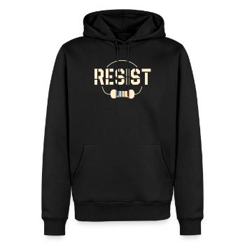 Geschenk für Elektroingenieur Graduate Men Resist - Männer Premium Bio Hoodie - Schwarz - Vorne - Nico (187cm)