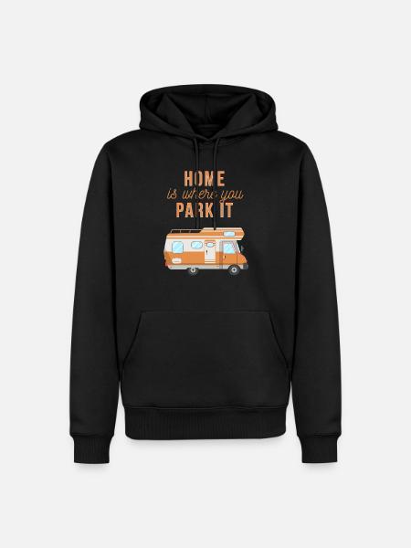Motorhome Hiking Camper Gift - Men’s Premium Organic Hoodie - black