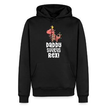 Daddysaurus Rex Dad Matching Dino Family Dinosaurier - Männer Premium Bio Hoodie - Schwarz - Vorne - Nico (187cm)