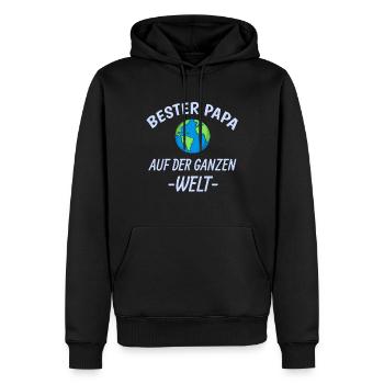 Bester Papa - Männer Premium Bio Hoodie - Schwarz - Vorne - Nico (187cm)