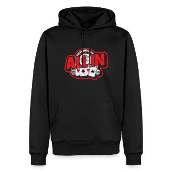 poker - Men’s Premium Organic Hoodie - black - Front - Nico (187cm)