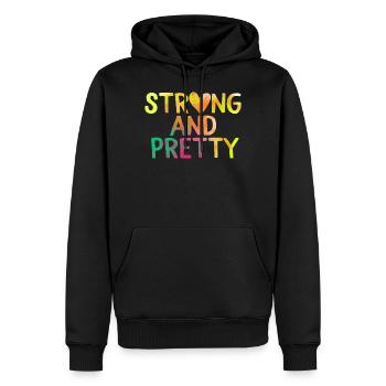 Chemise forte et jolie Hippie Belle forte - Sweat à capuche Premium bio Homme - noir - Devant - Nico (187cm)