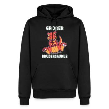 Großer Brudersaurus 2020 Bruder Dino ich werde - Männer Premium Bio Hoodie - Schwarz - Vorne - Nico (187cm)