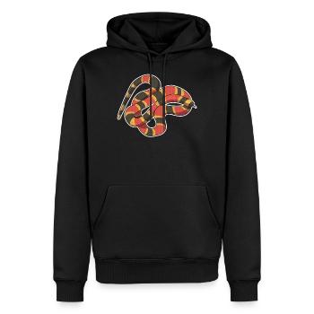 Serpent reptile serpents serpent messieurs - Sweat à capuche Premium bio Homme - noir - Devant - Nico (187cm)