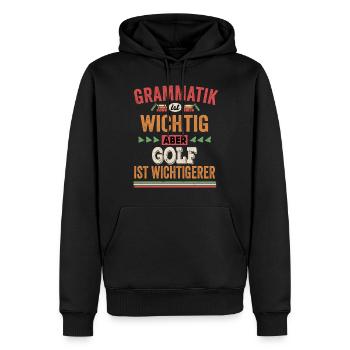Lustiges Golf Shirt - Männer Premium Bio Hoodie - Schwarz - Vorne - Nico (187cm)
