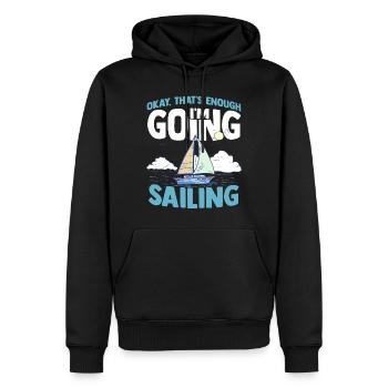 Segeln Segelboot Regatta Jolle Nautik Katamaran - Männer Premium Bio Hoodie - Schwarz - Vorne - Nico (187cm)