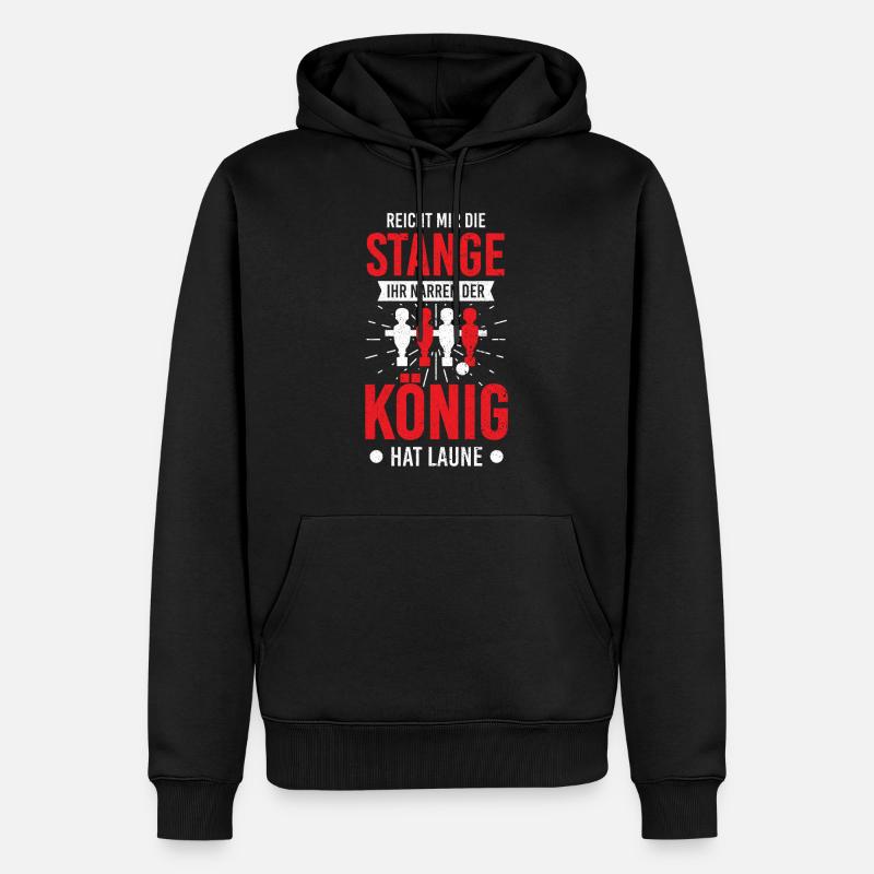 Krökeln Kicker Spruch - Männer Premium Bio Hoodie - Schwarz