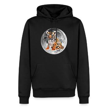 Tiger - Männer Premium Bio Hoodie - Schwarz - Vorne - Nico (187cm)