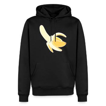 Banane Fruits Amoureux de banane Banane Hommes - Sweat à capuche Premium bio Homme - noir - Devant - Nico (187cm)