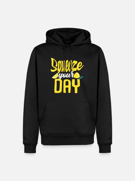 lemon - Men’s Premium Organic Hoodie - black