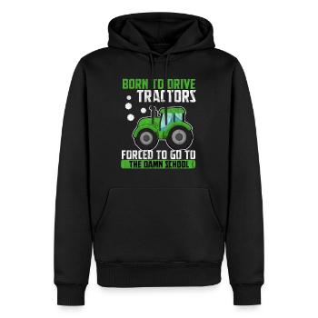 Traktor Trekker Bauer Agrar Acker Landwirtschaft - Männer Premium Bio Hoodie - Schwarz - Vorne - Nico (187cm)