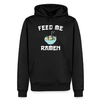 Nourris-moi Ramen - Sweat à capuche Premium bio Homme - noir - Devant - Nico (187cm)