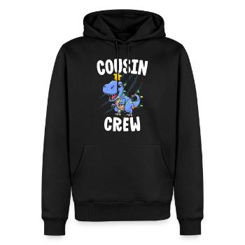 Cousin Crew Shirt für Kinder Weihnachten T Rex - Männer Premium Bio Hoodie - Schwarz - Vorne - Nico (187cm)