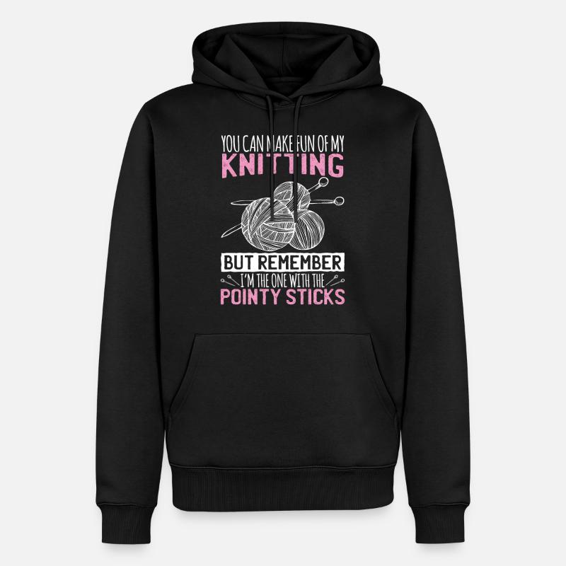 Stricken Geschenke - Männer Premium Bio Hoodie - Schwarz