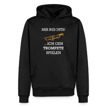 Trompete Spruch - Männer Premium Bio Hoodie - Schwarz - Vorne - Nico (187cm)