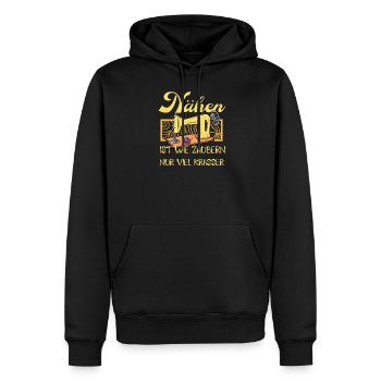 Nähen Näherin Wolle Stricken Handarbeit - Männer Premium Bio Hoodie - Schwarz - Vorne - Nico (187cm)