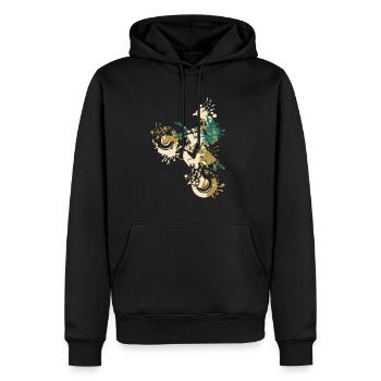 Éclaboussure de motocross - Sweat à capuche Premium bio Homme - noir - Devant - Nico (187cm)