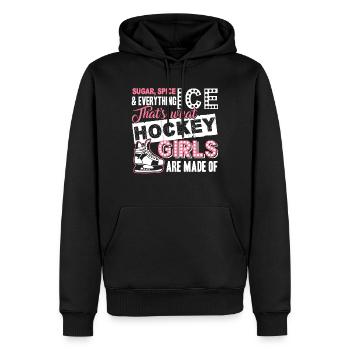 Eishockey Eishockey Mädchen - Männer Premium Bio Hoodie - Schwarz - Vorne - Nico (187cm)