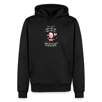 Lustiges Weihnachtsgeschenk für Männer - Männer Premium Bio Hoodie - Schwarz - Vorne - Nico (187cm)