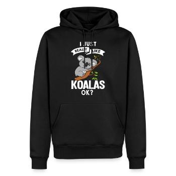 Koala Bear Baby Funny Marsupial Australie - Sweat à capuche Premium bio Homme - noir - Devant - Nico (187cm)
