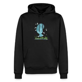 Süßes Manatee Manati Seekuh Dugong Geschenk - Männer Premium Bio Hoodie - Schwarz - Vorne - Nico (187cm)