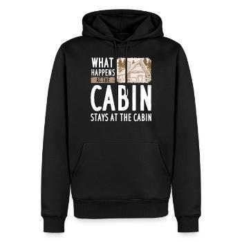 Cabane de montagne refuge chalet cabane en bois - Sweat à capuche Premium bio Homme - noir - Devant - Nico (187cm)
