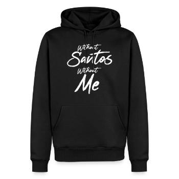 Santos - Männer Premium Bio Hoodie - Schwarz - Vorne - Nico (187cm)