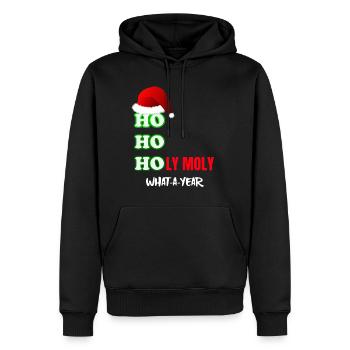 Noël Noël Noël No� - Sweat à capuche Premium bio Homme - noir - Devant - Nico (187cm)