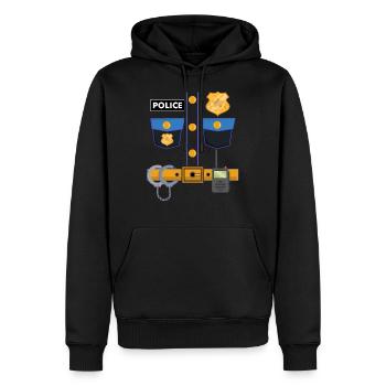 Costume de police Policier Policier Policier Droit Enfor - Sweat à capuche Premium bio Homme - noir - Devant - Nico (187cm)