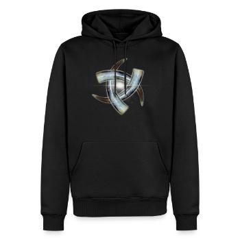 Odin-Symbol - Männer Premium Bio Hoodie - Schwarz - Vorne - Nico (187cm)