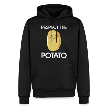 Pomme de terre pomme de terre poire de terre Potates patates douces - Sweat à capuche Premium bio Homme - noir - Devant - Nico (187cm)
