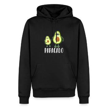 Papacado - Geburt Daddy Avocado - Männer Premium Bio Hoodie - Schwarz - Vorne - Nico (187cm)