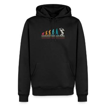 Cadeau rétro Saxophone Evolution Sax - Sweat à capuche Premium bio Homme - noir - Devant - Nico (187cm)