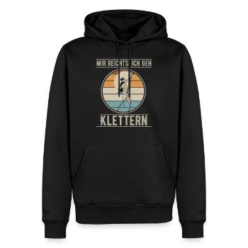 Klettern Kletterer Mir Reichts, ich geh Klettern - Männer Premium Bio Hoodie - Schwarz - Vorne - Nico (187cm)