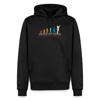 Trumpet Evolution Retro Vintage - Men’s Premium Organic Hoodie - black - Front - Nico (187cm)