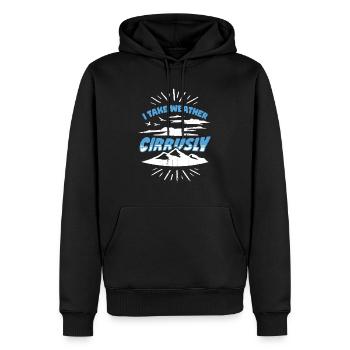 Cadeau de météorologue drôle de météorologie - Sweat à capuche Premium bio Homme - noir - Devant - Nico (187cm)
