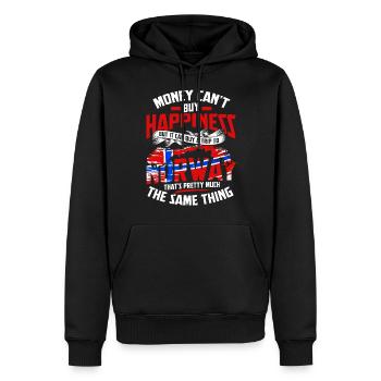 Norwegen Wikinger Oslo Fjord Elch Norge Norway - Männer Premium Bio Hoodie - Schwarz - Vorne - Nico (187cm)