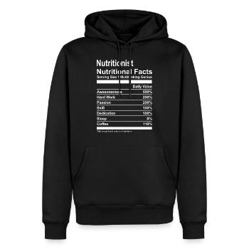 Nutritionist Nutritional Facts Tshirt - Männer Premium Bio Hoodie - Schwarz - Vorne - Nico (187cm)