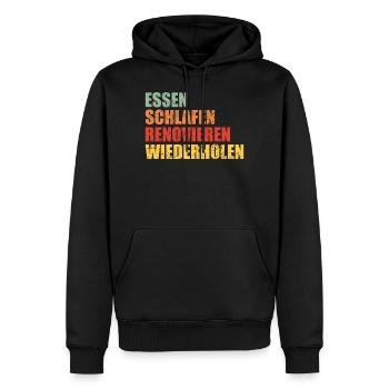 Renovieren Renovierung Lustiger Spruch Geschenk - Männer Premium Bio Hoodie - Schwarz - Vorne - Nico (187cm)
