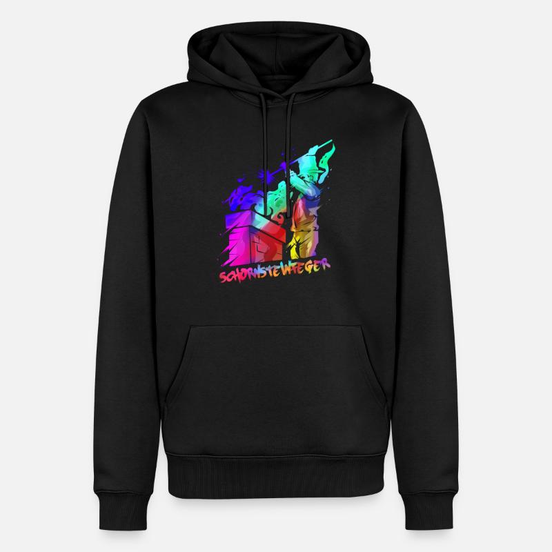 Schornsteinfeger Glücksbringer Geschenk - Männer Premium Bio Hoodie - Schwarz