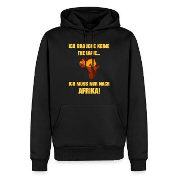 Afrika - Männer Premium Bio Hoodie - Schwarz - Vorne - Nico (187cm)