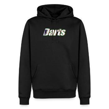 Fléchettes cadeaux amusants - Sweat à capuche Premium bio Homme - noir - Devant - Nico (187cm)