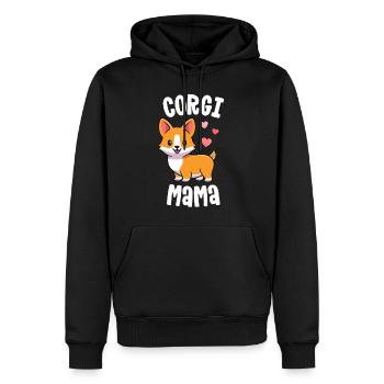 Corgi Mama Shirt Geschenk Ich liebe mein Corgi Mom Shirt - Männer Premium Bio Hoodie - Schwarz - Vorne - Nico (187cm)
