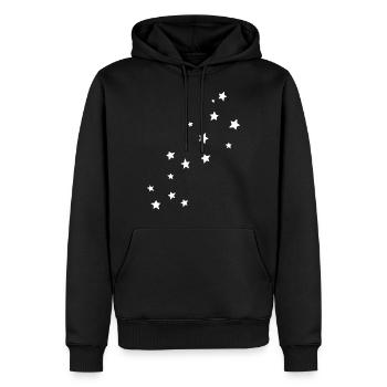 Stern - Männer Premium Bio Hoodie - Schwarz - Vorne - Nico (187cm)