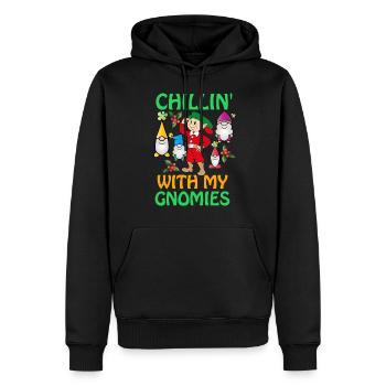 Frohe Weihnachten, Frohe Weihnachten, Frohe Weihnachten - Männer Premium Bio Hoodie - Schwarz - Vorne - Nico (187cm)