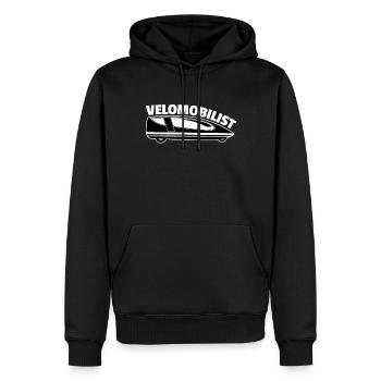 Velomobil Geschenk Velomobilist Liegerad Fahrrad - Männer Premium Bio Hoodie - Schwarz - Vorne - Nico (187cm)