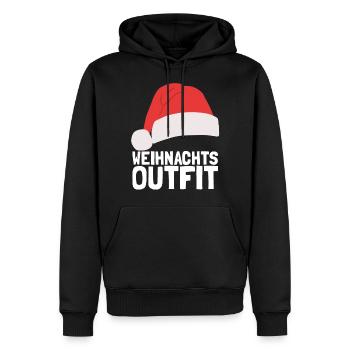 Weihnachten -Weihnachts Outfit - Frohe Weihnachten - Männer Premium Bio Hoodie - Schwarz - Vorne - Nico (187cm)